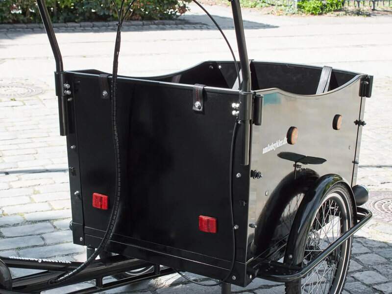 Amcargobikes Deluxe Tadpole Cargo Electric Tricycle - Black - AmpTrek