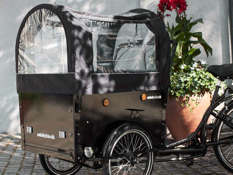 Amcargobikes Deluxe Tadpole Cargo Electric Tricycle - Black - AmpTrek