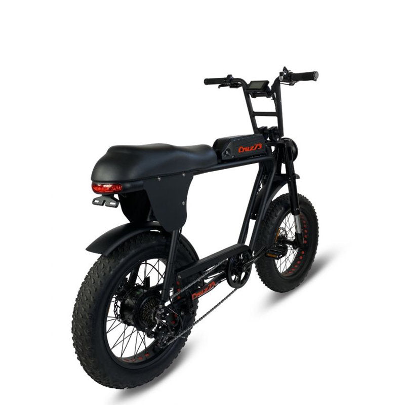 Cruz73 Retro (PRO VERSION) Electric Bike - Black - 250W - AmpTrek