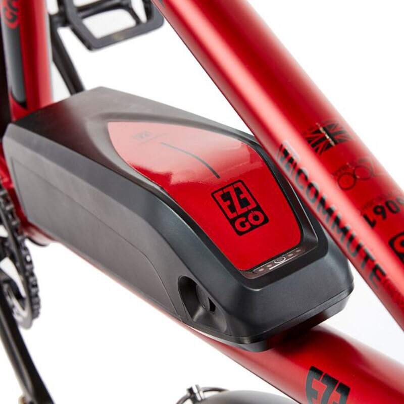 Ezego Commute EX - Gents Electric Bike - 250W Red - AmpTrek