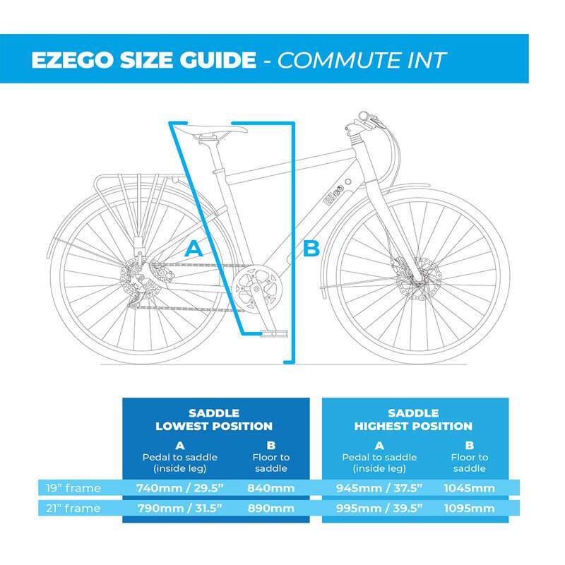 Ezego Commute INT - Gents Electric Bike - 250W Teal - AmpTrek