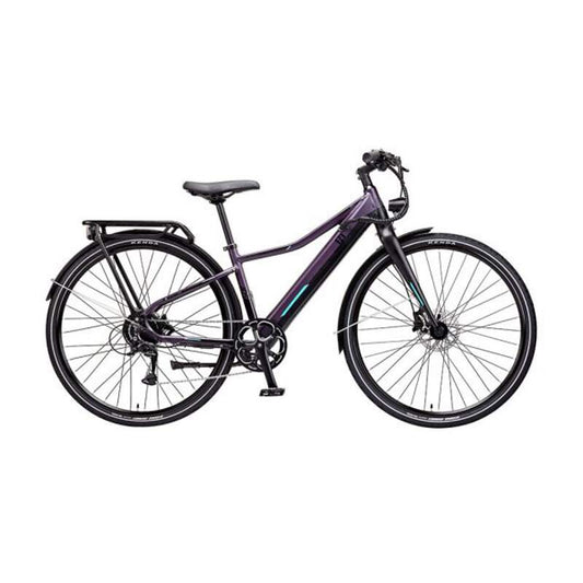 Ezego Commute INT - Unisex Electric Bike - 250W Purple - AmpTrek