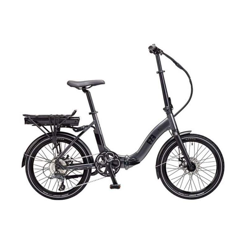 Ezego Fold LS - Folding Low Step Electric Bike - 250W Gunmetal Grey - AmpTrek