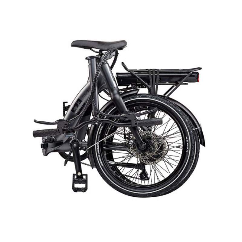 Ezego Fold LS - Folding Low Step Electric Bike - 250W Gunmetal Grey - AmpTrek