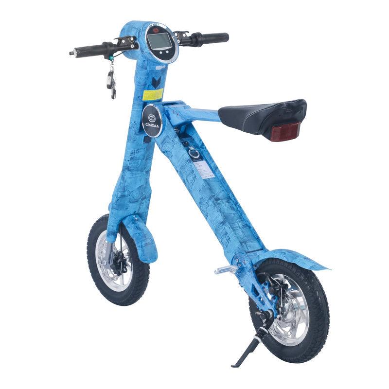 Cruzaa Pro LIMITED EDITION - Sit-down E-Scooter with Built-in Speakers & Bluetooth - Foldable - 350W - Denim Blue - AmpTrek