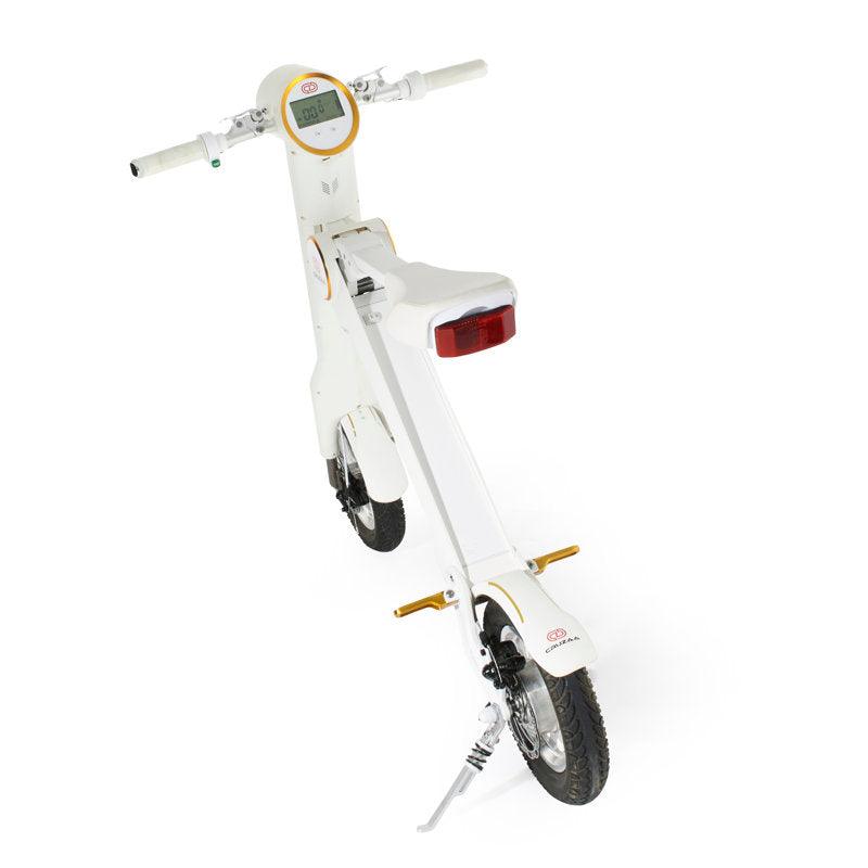 Cruzaa Pro LIMITED EDITION - Sit-down E-Scooter with Built-in Speakers & Bluetooth - Foldable - 350W - Racing White - AmpTrek