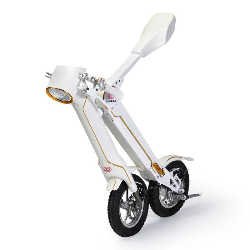 Cruzaa Pro LIMITED EDITION - Sit-down E-Scooter with Built-in Speakers & Bluetooth - Foldable - 350W - Racing White - AmpTrek