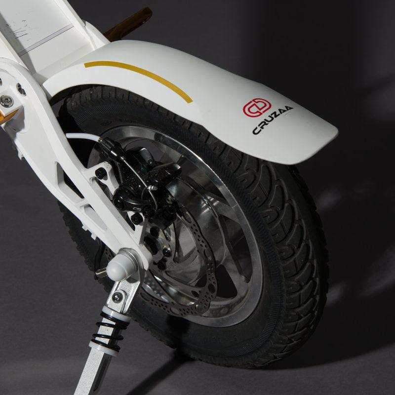 Cruzaa Pro LIMITED EDITION - Sit-down E-Scooter with Built-in Speakers & Bluetooth - Foldable - 350W - Racing White - AmpTrek