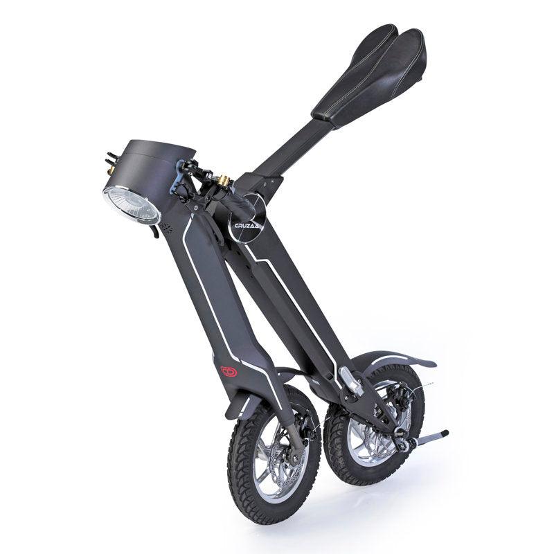 Cruzaa Sit-down E-Scooter with Built-in Speakers & Bluetooth - Foldable - 250W - Carbon Black - AmpTrek