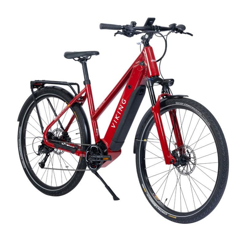 Viking City Trekking Comfort - Electric Bike - Red 250W - AmpTrek