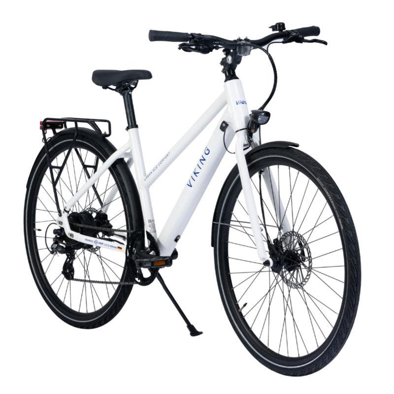Viking Urban Eco Comfort Electric Bike - White 250W - AmpTrek